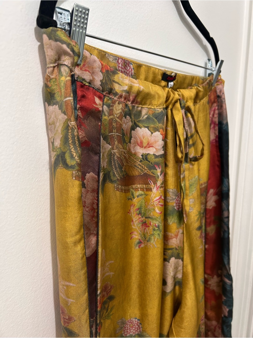 Johnny Was Dylan Pant Silk Floral Wideleg Palazzo Pants Large NWT MSRP $275 Chic - Picture 4 of 16